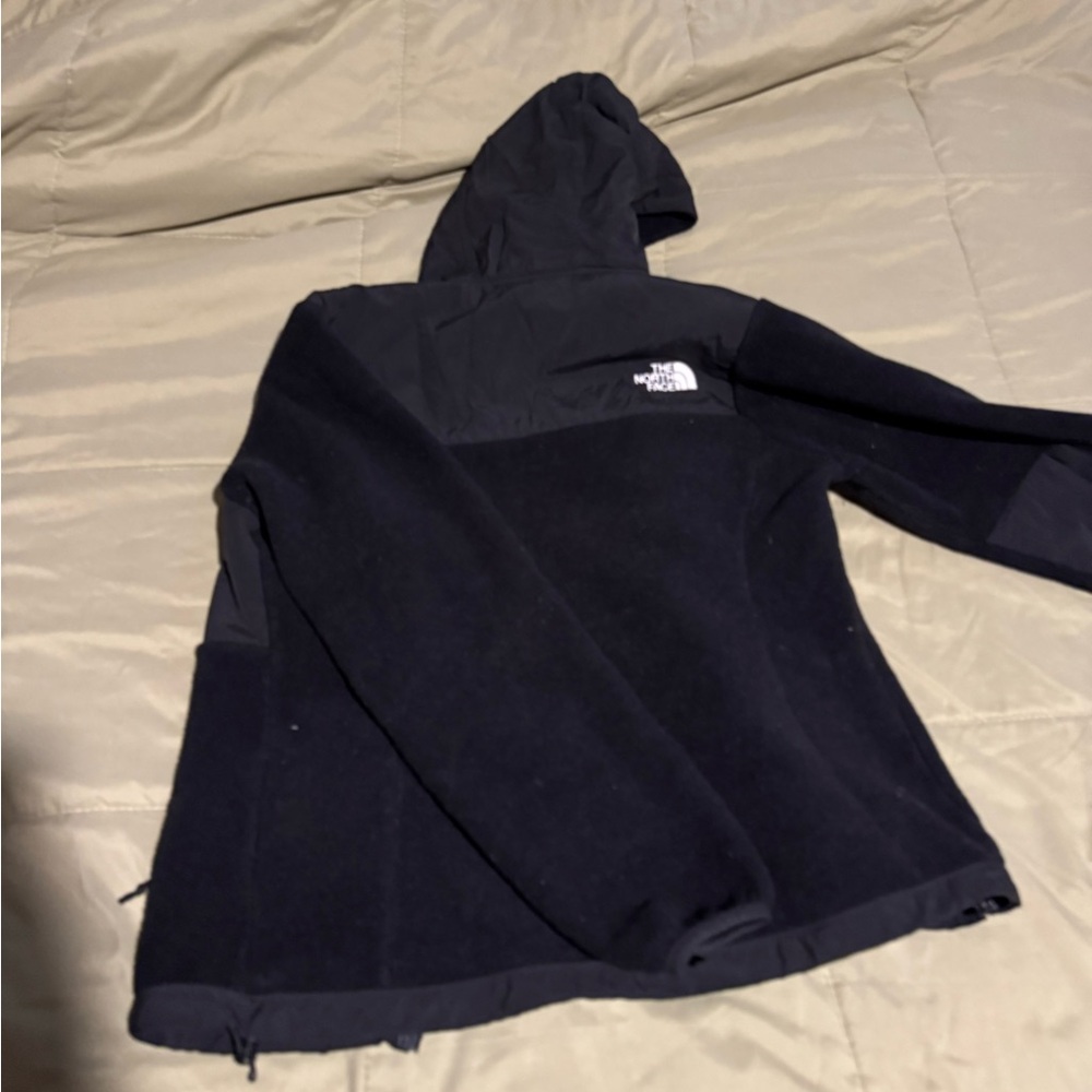 The North Face Black Ski Jacket with Hood and Full Zip Closure - Picture 2 of 2